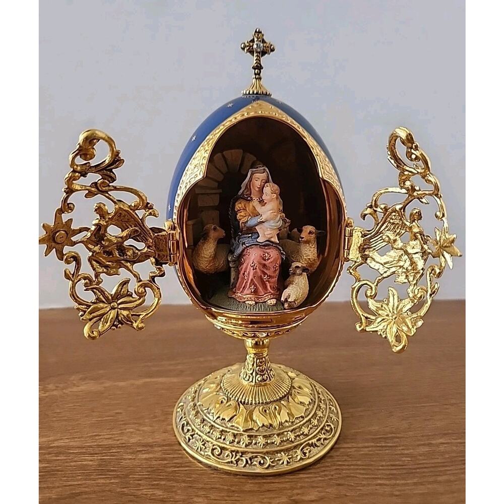 Limited Edition House Of Faberge Madonna And Child Collector Egg Franklin Mint